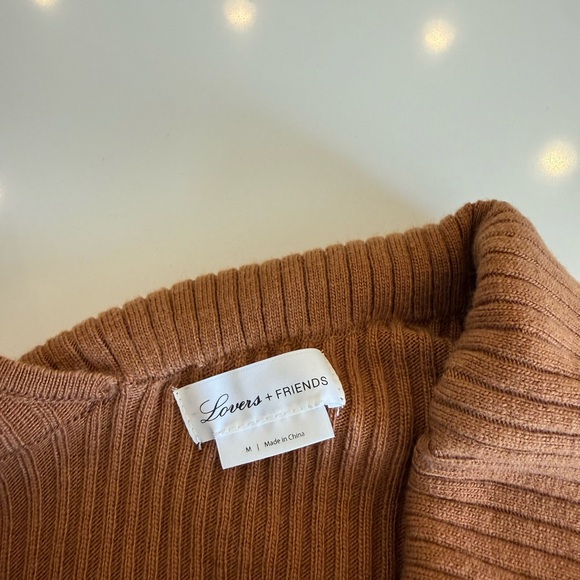 Lovers + Friends Tan Ribbed Sweater - Picture 2 of 3